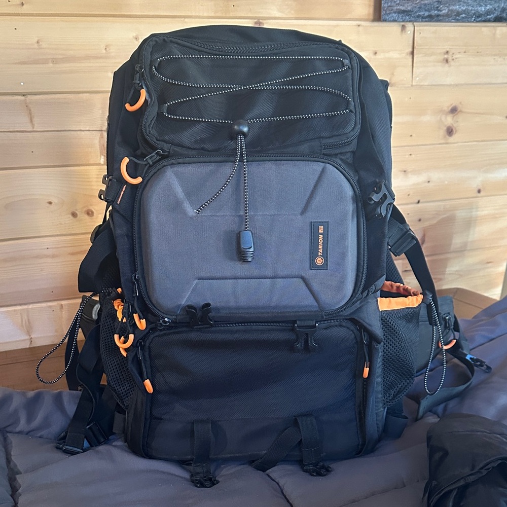 27L XL Black and Gray Camera Backpack